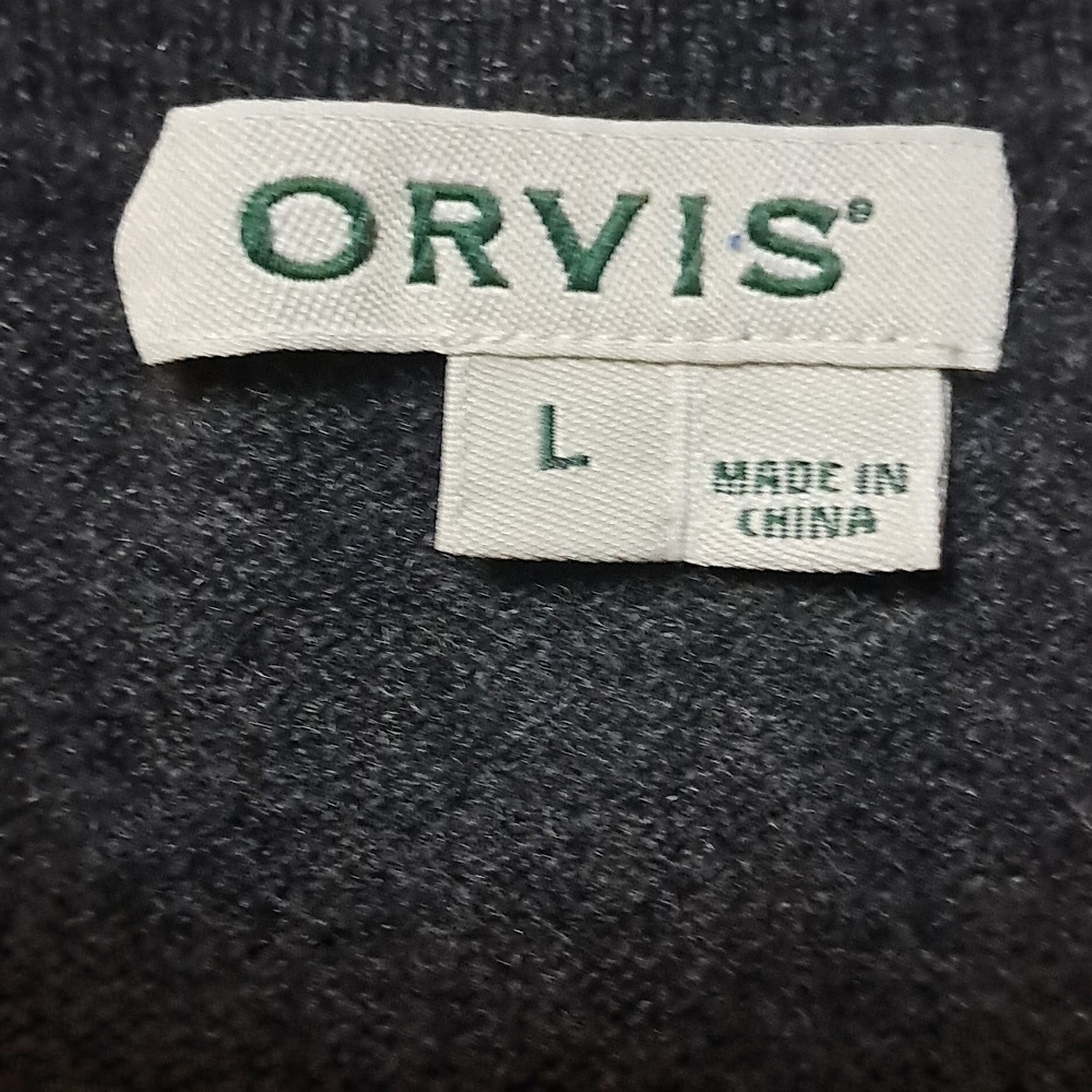 Orvis Women 100% Cashmere Crew Neck Sweater Tunic Size L Gray Striped Soft Comfy - Picture 6 of 10
